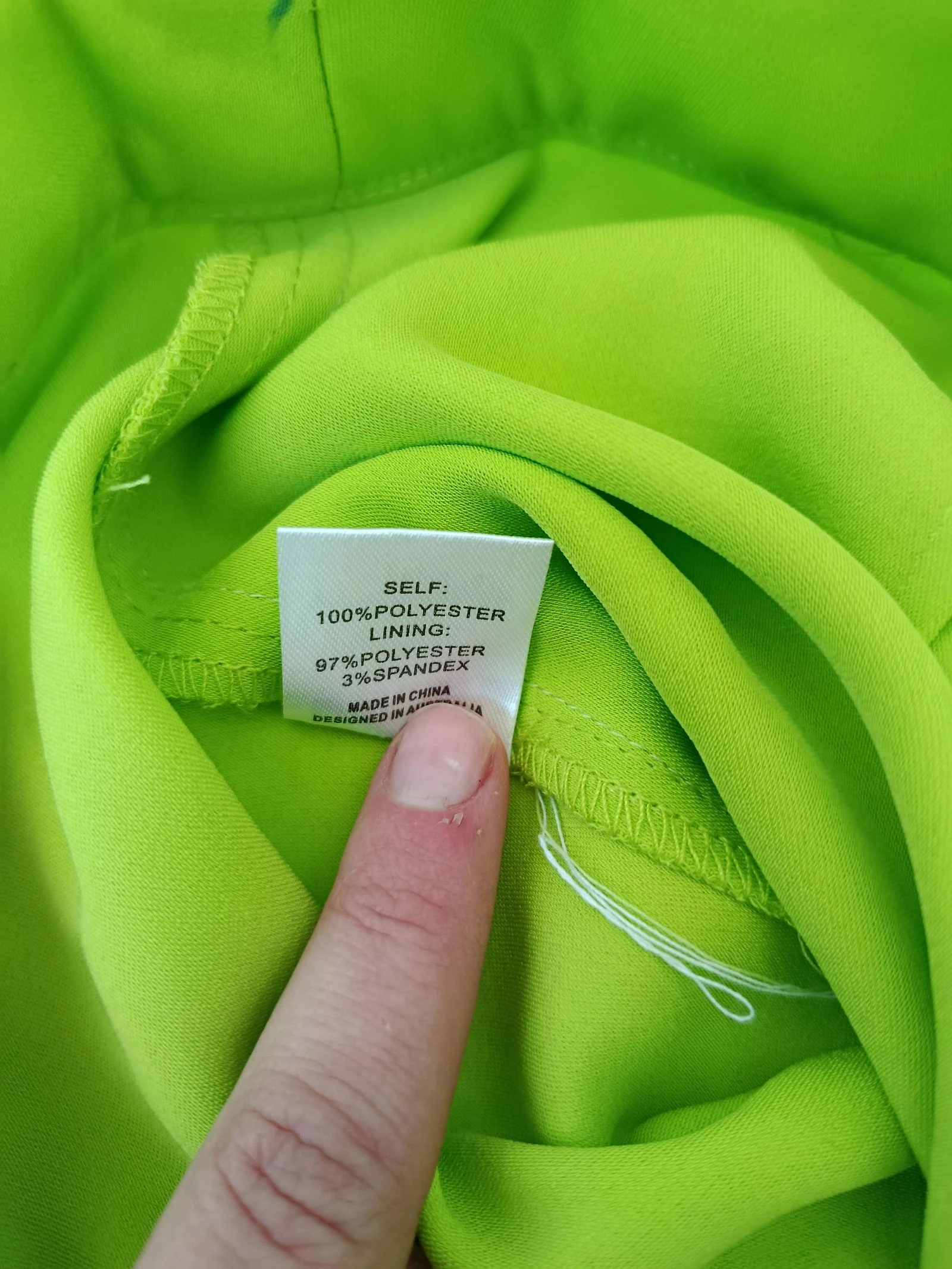 Pantalón de talle alta y piernas anchas Meshki talla L verde flash – photo 7
